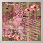 Liefde Faalt Nooit ConeFlower Collage Poster (Voorkant)