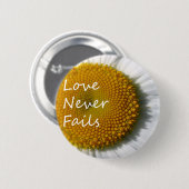 Liefde Faalt Nooit Daisy 1 Korintiërs 13 Ronde Button 5,7 Cm (Voorkant /achterkant)