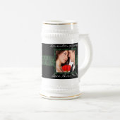 Liefde faalt nooit Foto Bruiloft Stein Bierpul (Voorkant rechts)