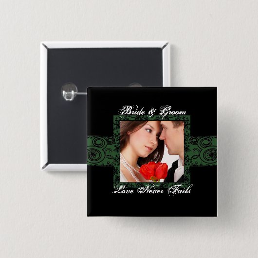 Liefde faalt nooit Foto Button (Voorkant /achterkant)