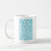 Liefde Faalt Nooit Gepersonaliseerd Koffiemok (Links)