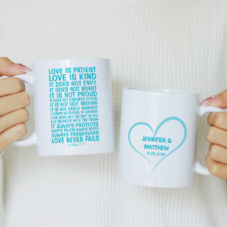 Liefde Faalt Nooit Gepersonaliseerd Koffiemok