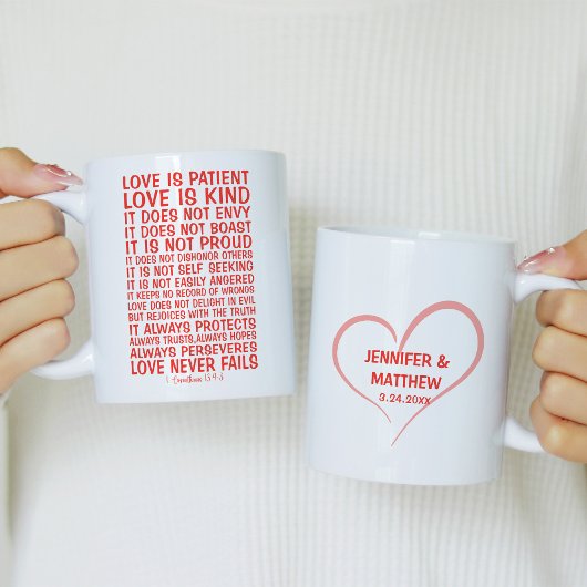 Liefde Faalt Nooit Gepersonaliseerd Koffiemok