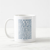 Liefde Faalt Nooit Gepersonaliseerd Koffiemok (Links)