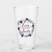 Liefde Faalt Nooit  Glas (Voorkant)