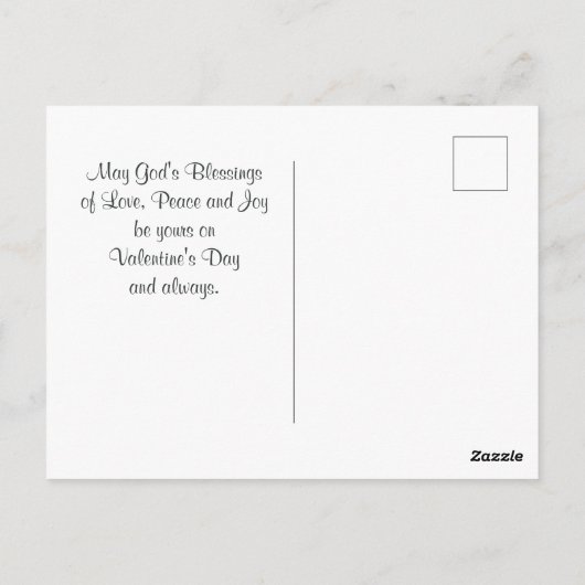 Liefde faalt nooit Inspirerend Valentijnsdag Briefkaart (Achterkant)