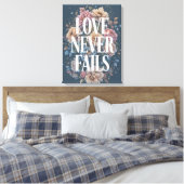 Liefde Faalt Nooit Inspirerende Bloemschilderkunst Canvas Afdruk (Insitu (Slaapkamer))