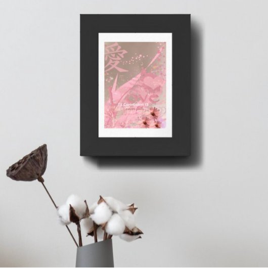 Liefde Faalt Nooit KegelBloem Collage Poster