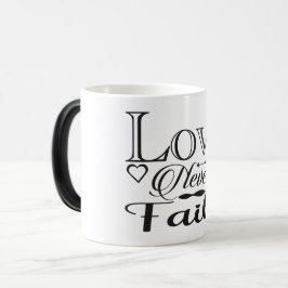Liefde faalt nooit magische mok
