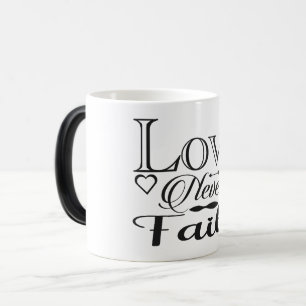 Liefde faalt nooit magische mok