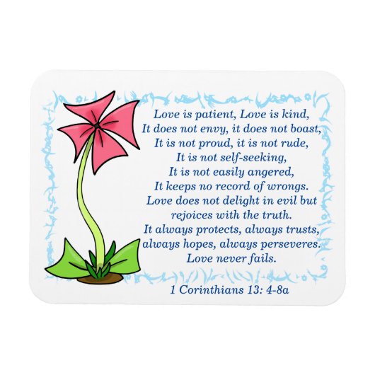 Liefde faalt nooit magneet (Horizontaal)