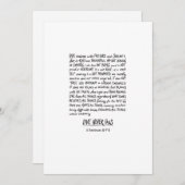 Liefde faalt nooit minimalistisch feestdagenkaart (Voorkant / Achterkant)