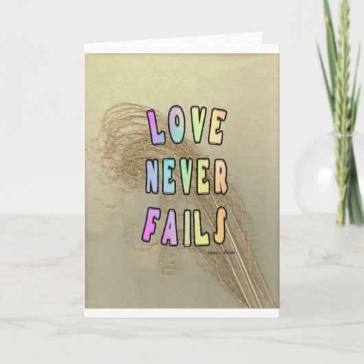 Liefde faalt nooit Notecard Kaart (Voorkant)
