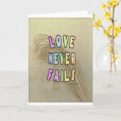 Liefde faalt nooit Notecard Kaart (Gele Bloem)
