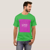 Liefde Faalt Nooit roze meisje T-shirt (Voorkant volledig)