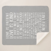 Liefde faalt nooit Sherpa deken (Voorkant (horizontaal))