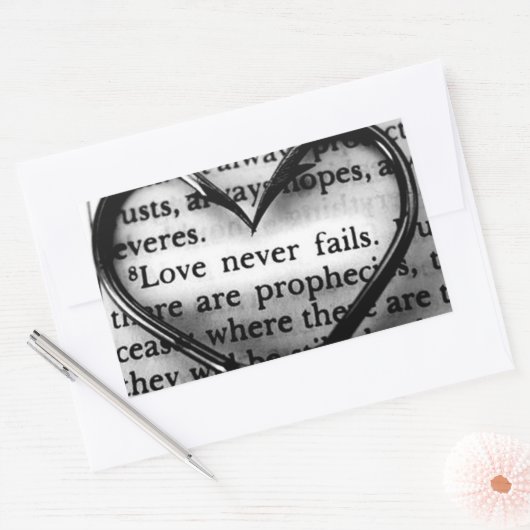 Liefde faalt nooit Sticker (Envelop)