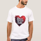 Liefde Faalt Nooit T-shirt (Voorkant)