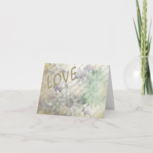 Liefde Faalt Nooit Trouwkaart Dankjewel Bedankkaart (Voorkant)