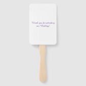 Liefde faalt nooit Waterverf thema bruiloft Handwaaier (Achterkant)