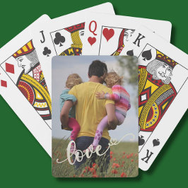 Liefde Familie Foto Aangepast Gepersonaliseerd Pokerkaarten
