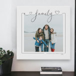 Liefde Familie Gepersonaliseerde Foto- en Teksttyp Imitatie Canvas Print<br><div class="desc">Love Heart Family thema Gepersonaliseerde foto- en teksttypografie kunst aan de muur - Faux Wrapped Canvas Print van Ricaso - voeg je eigen foto en tekst toe aan dit geweldige faux canvas</div>
