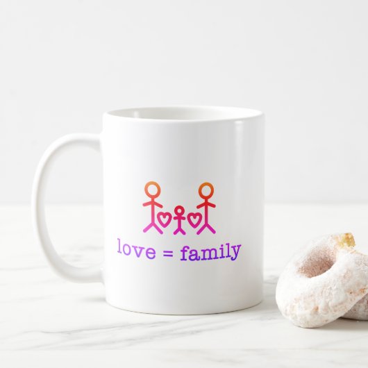 Liefde = Familie, Koffiemok (Met donut)