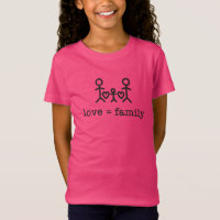 Liefde = Familie, Meisjes T-shirt