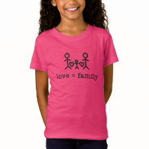 Liefde = Familie, Meisjes T-shirt