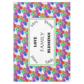 Liefde Familie Zomer Artsy Waterverf Flowers Tafelkleed (Voorkant)