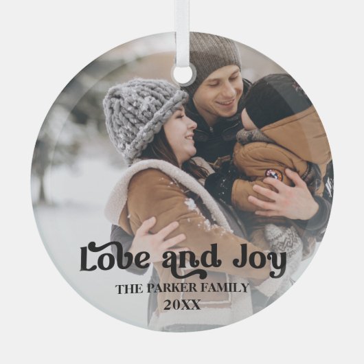 Liefde & fancy deklaag, gesimuleerd, fotoglas glas ornament (Voorkant)