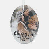 Liefde & fancy deklaag, gesimuleerd, fotoglas glas ornament (Voorkant links)