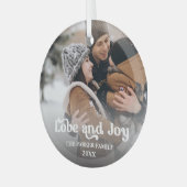 Liefde & fancy deklaag, gesimuleerd, fotoglas glas ornament (Voorkant links)