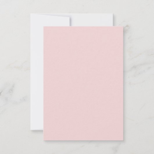 Liefde Fancy Roze Bow en Pastel Boeket bruiloft RSVP Kaartje (Achterkant)