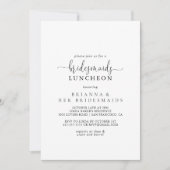 Liefde Fancy Script Bruidsmeisjes Luncheon Shower Kaart (Voorkant)