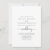 Liefde Fancy Script Front & Back Weddenschap Kaart (Voorkant)