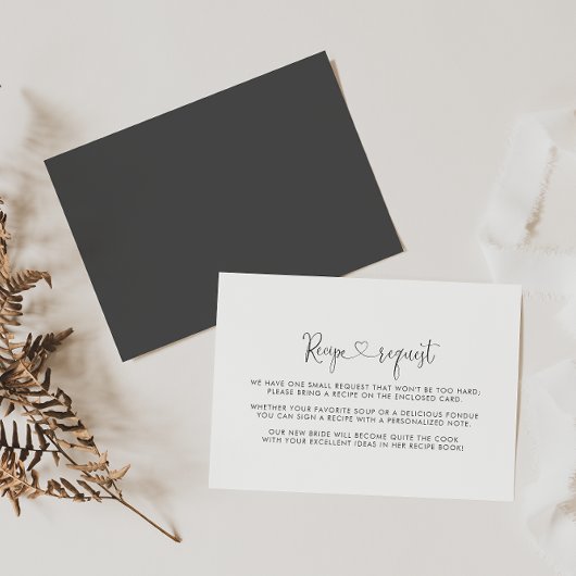 Liefde Fancy Script Trouwrecept Verzoek Informatiekaartje