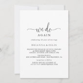 Liefde Fancy script we doen opnieuw gelofte verlen Kaart (Voorkant)