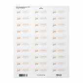 Liefde Faux Gouden Folie Eenvoudige Minimalistisch Etiket (Full Sheet)