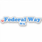 Liefde Federal Way WA Sticker (Voorkant)