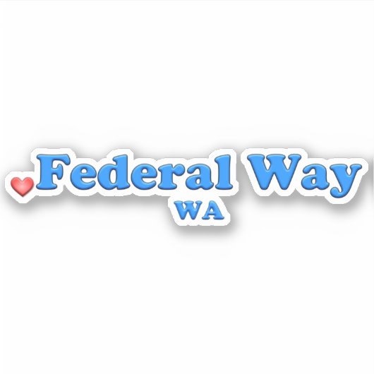 Liefde Federal Way WA Sticker (Voorkant)