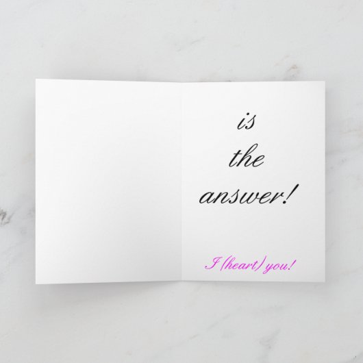 Liefde Feestdagen Kaart (Binnen)