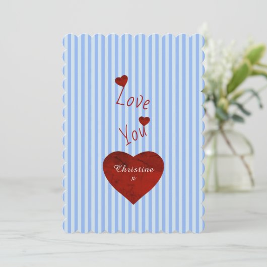 Liefde Feestdagenkaart (Staand voorkant)