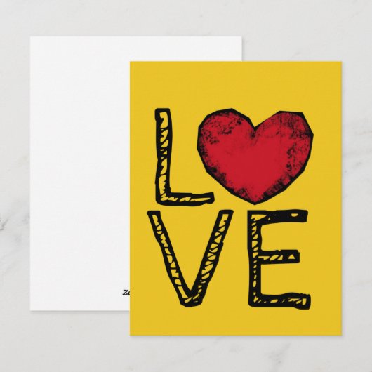 Liefde Feestdagenkaart (Voorkant / Achterkant)