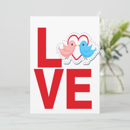 liefde feestdagenkaart (Staand voorkant)