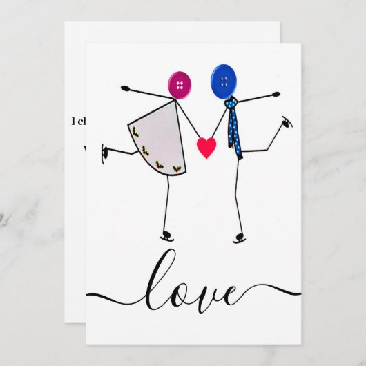 liefde feestdagenkaart (Voorkant / Achterkant)