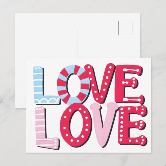 Liefde Feestdagenkaart (Voorkant / Achterkant)