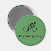 Liefde fietsondertitel groen magneet (Voorkant / Achterkant)