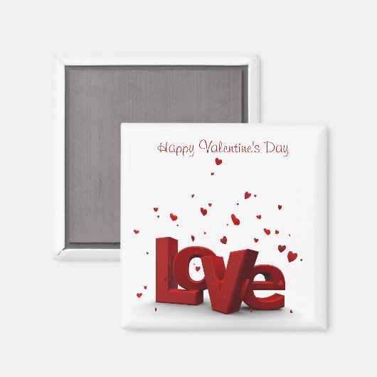 Liefde - Fijne Valentijnsdag Magneet (Voorkant / Achterkant)