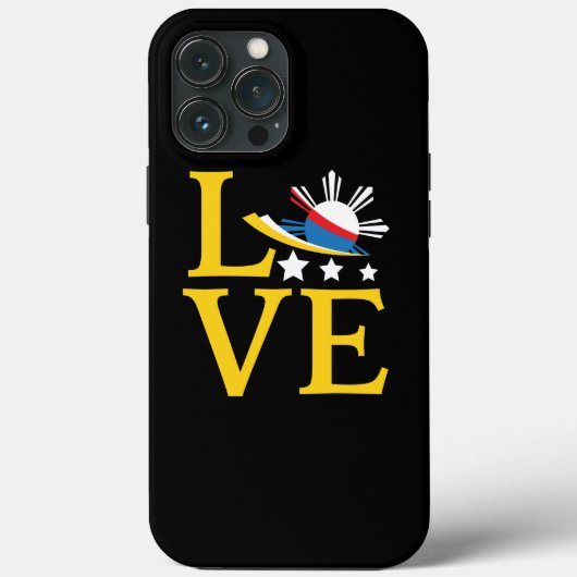 Liefde - Filippijnse vlag typografie kunst Case-Mate iPhone Case (Achterkant)